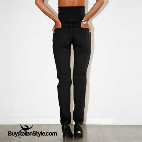 Pantaloni premaman con fascia ALTA elasticizzata