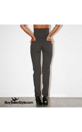 Maternity colour trousers with high stretch band