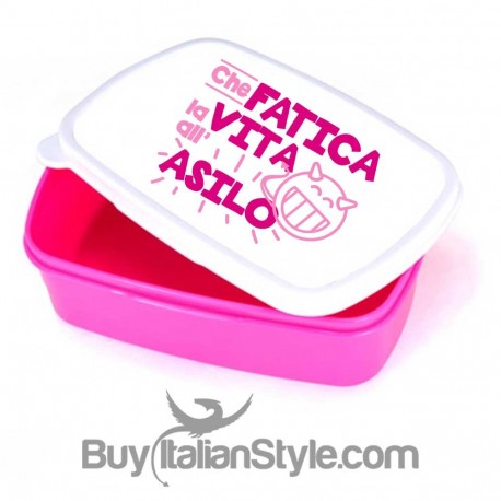 Porta pranzo e merende "Che fatica la vita all'asilo"