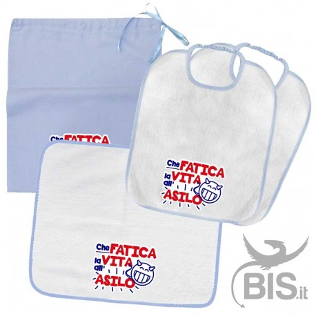 Kit Asilo PERSONALIZZABILE con disegno e  nome