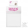 Three pieces sheets for crib/pram "the princess/the prince sleeps here"