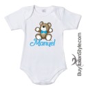 Body neonato personalizzabile con nome e dolce orsetto