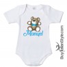 Half-sleeve bodysuit  "5 minutes of dad, 9 months of mum and now so cute here I am