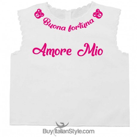 Camicia regalo nascita con orsetti buona fortuna amore mio