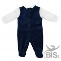 Tutina neonato con gilet e papillon personalizzabile con nome