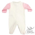 Tutina in ciniglia bianca e rosa "Princess"