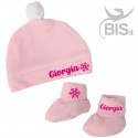 Kit ciniglia scarpine e cappellino personalizzabile con nome