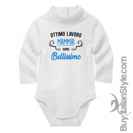 Half-sleeve baby suit "Warning mum is jealous"