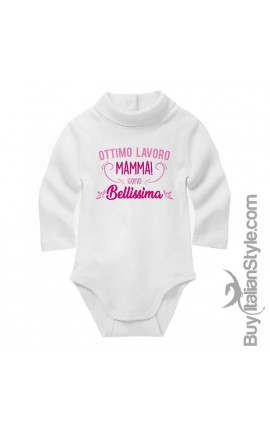 Half-sleeve baby suit "Warning mum is jealous"