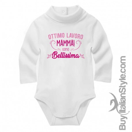 Half-sleeve baby suit "Warning mum is jealous"