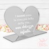 Targhetta a cuore in plexiglass "I nonni sono la cosa più bella della vita, una dolcezza infinita"