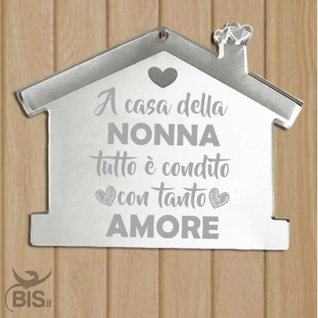 Appendino fuoriporta in plexi "a casa della NONNA tutto è condito con tanto AMORE"