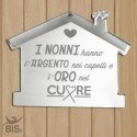 Appendino fuoriporta in plexi "I nonni hanno l'argento nei capelli e l'oro nel cuore"