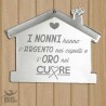Appendino fuoriporta in plexi "I nonni hanno l'argento nei capelli e l'oro nel cuore"