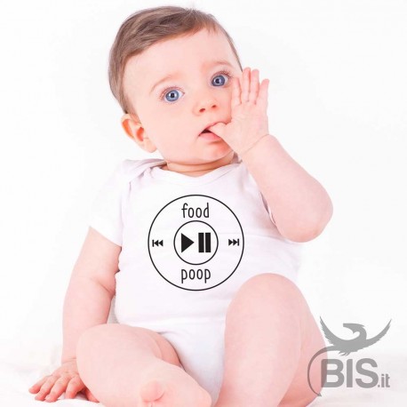 Body per neonati divertente "pappa cacca"