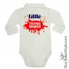 Body neonato polo manica lunga "Amo i GUAI e i guai AMANO ME!"