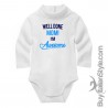 Half-sleeve baby suit "Warning mum is jealous"