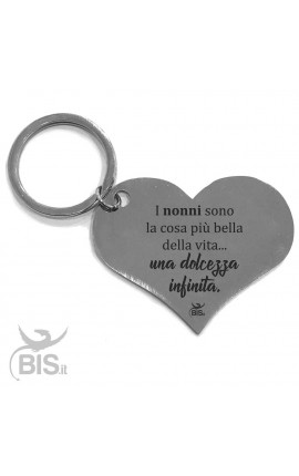 Personalized Heart Shaped Keyring "My Family"