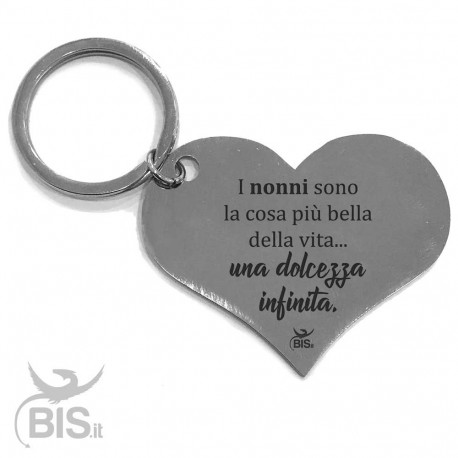 Personalized Heart Shaped Keyring "My Family"