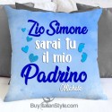 Federa cuscino "Zio/Zia sarai tu il/la mio/a padrino/madrina"