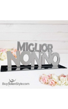 Targhetta in plexiglass specchiato "MIGLIOR NONNO"