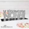 Targhetta in plexiglass specchiato "Vi vogliamo bene nonni"