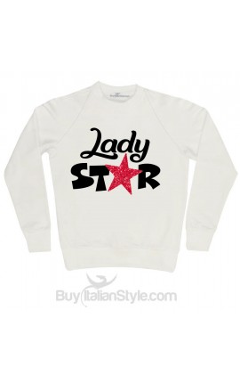 Felpa Donna "Lady star" con applicazione stella glitter