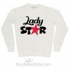 Felpa Donna "Lady star" con applicazione stella glitter