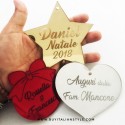 Addobbo plexy specchiato "Palla con fiocco" personalizzabile