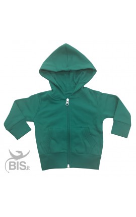 Felpa bimbo con zip e cappuccio "MINI BOSS"