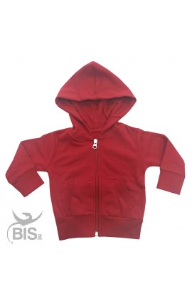 Felpa bimba con zip e cappuccio "MINI BOSS"