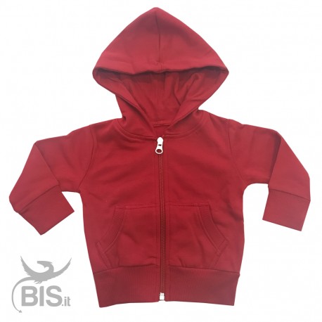 Felpa bimba con zip e cappuccio "MINI BOSS"
