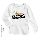 Maglia bimba con stampa "MINI BOSS"