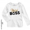 Maglia bimba con stampa "MINI BOSS"