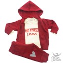 Tuta Femminuccia  con stampa glitter "NO STRESS PLEASE"
