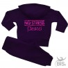 Tuta Femminuccia  con stampa glitter "NO STRESS PLEASE"