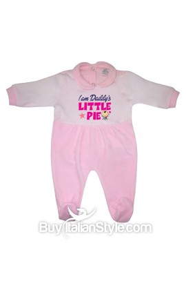 Chenille Baby Girl all in one "I'm crazy in love with my dad"