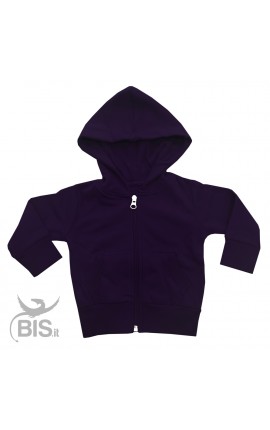 Felpa bimbo/a con zip e cappuccio personalizzabile con testo