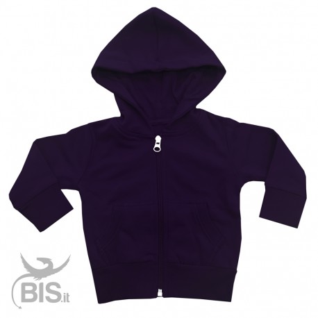 Felpa bimbo/a con zip e cappuccio personalizzabile con testo Felpa bimbo/a con zip e cappuccio personalizzabile con testo