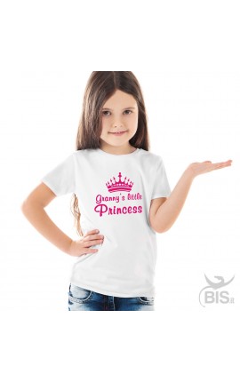 T-shirt bimba mezza manica  "Sono la principessa dei nonni"