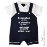 Baby romper  "5 minutes of dad, 9 months of mum and now so cute here I am