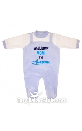 Chinille newborn baby all in one "Dad and I agree  mom is the boss"