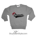 Felpa Bimba natalizia Princess e particolare fiocco glitter