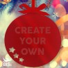 Customizable decorations with photos and text for the Christmas tree