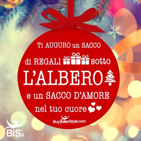 palla natale con dedica