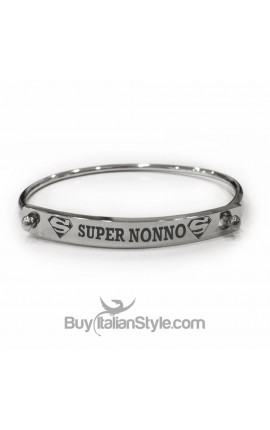 Bracciale a manetta  con chiusura "Super nonno"