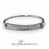 Bracciale a manetta  con chiusura "Papà sei il mio eroe"