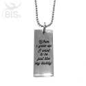 Collana placchetta "Da grande vorrei essere come te papà"
