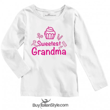 T-shirt a manica lunga "Nessuna è dolce come te nonna"