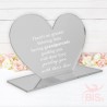 Targhetta a cuore in plexiglass "I nonni sono la cosa più bella della vita, una dolcezza infinita"